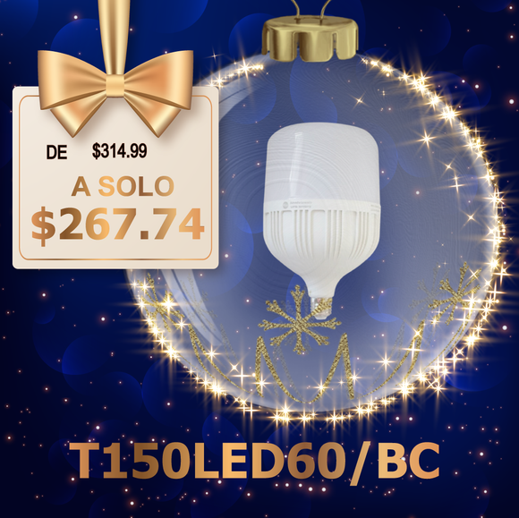 Lámpara LED tipo bala T150 de 60W (T150LED60/BC)